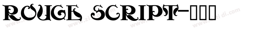 Rouge Script字体转换